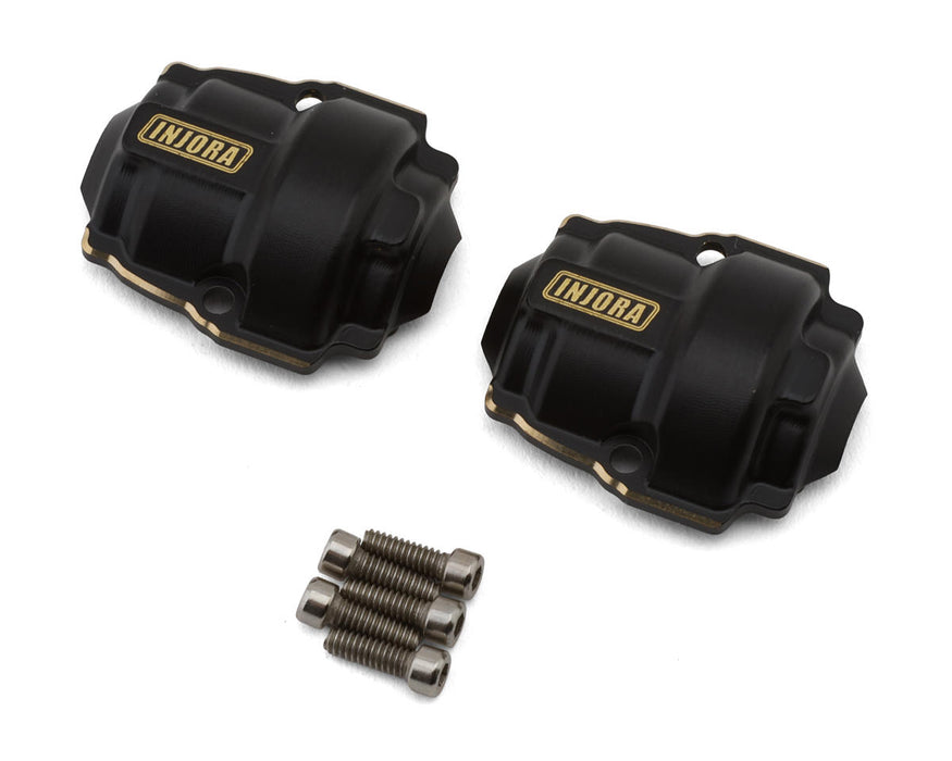 Injora Redcat Ascent-18 Brass Differential Covers (Black) (2) (7g ea)