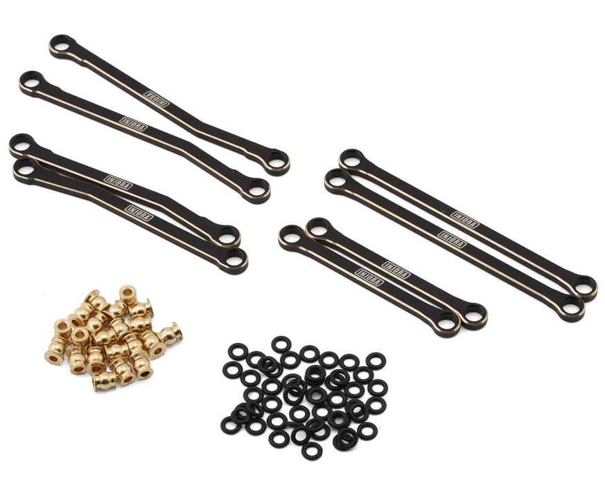 Injora Black Brass High Clearance Chassis Links for 1/18 Redcat Ascent-18