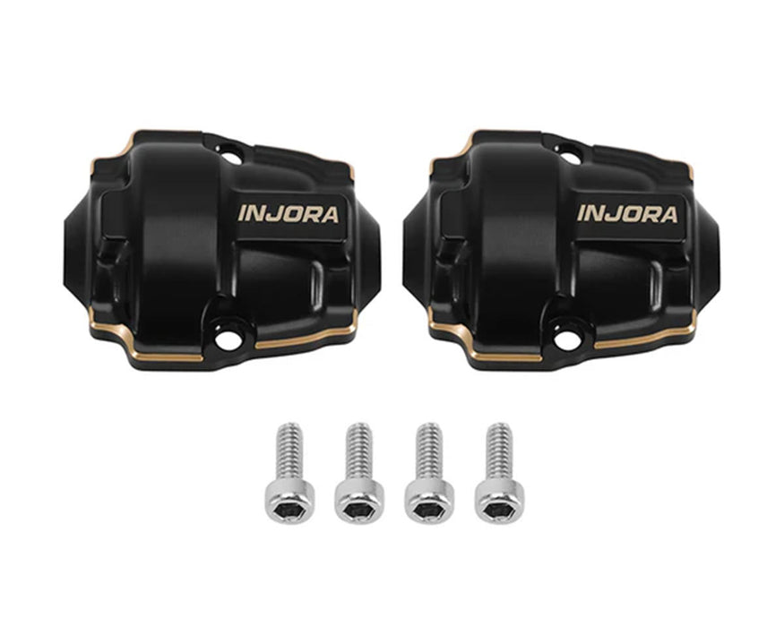 Injora Redcat Ascent-32 Brass Differential Covers (Black) (2) (2.6g ea)