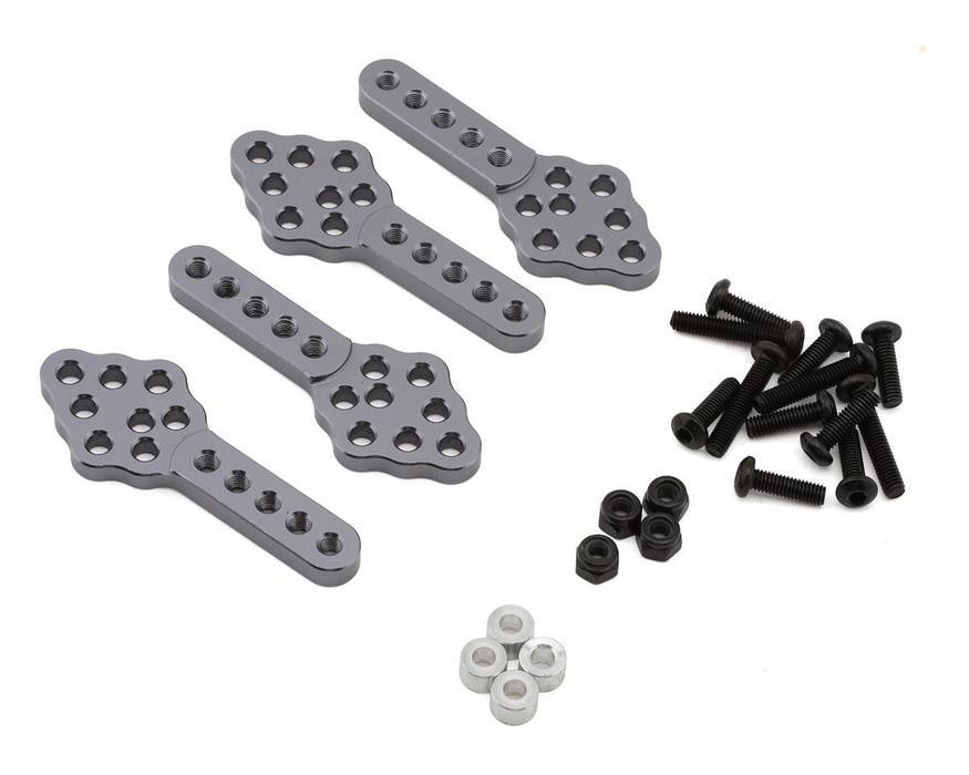 Injora CNC Aluminum Adjustable 1/10 Rock Crawler Shock Mount Plates