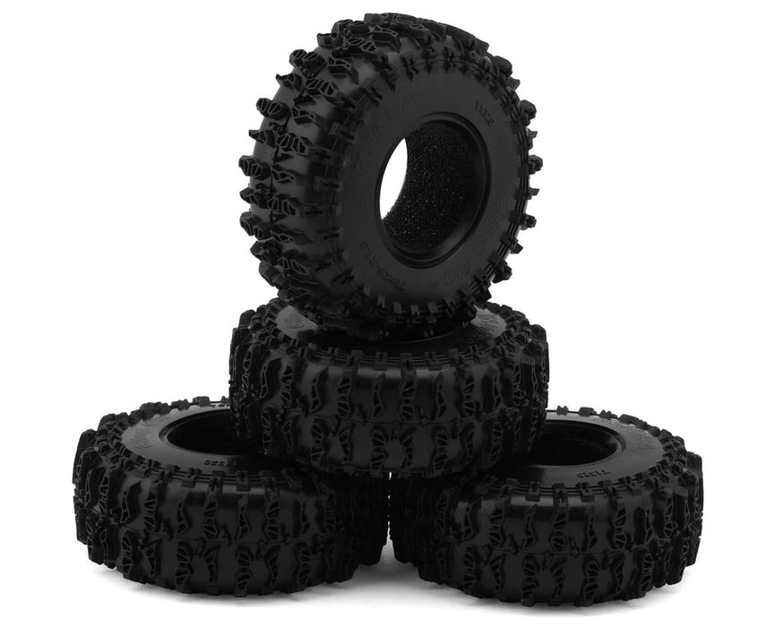 Injora 1.3" Cling On Micro Rock Crawler Tires Combo (4) (70mm OD) (S5)