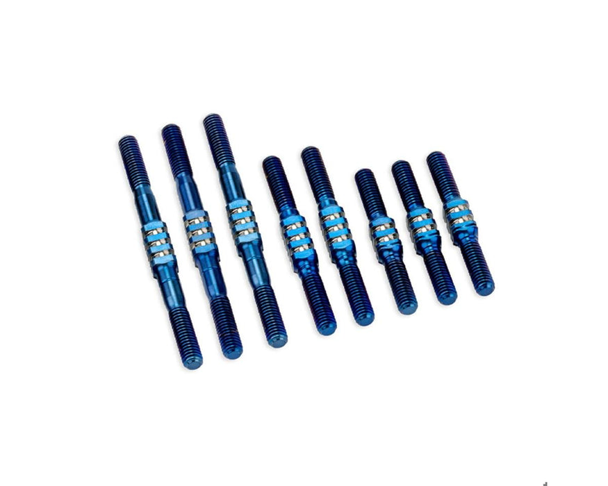 JConcepts RC10 Classic Fin Titanium Turnbuckle Set (8) (Blue)