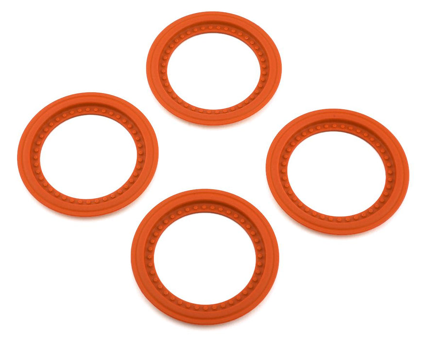 JConcepts Tribute Monster Truck Wheel Mock Beadlock Rings (Orange) (4)