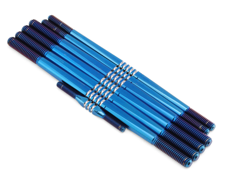 JConcepts Tekno NT48 2.0 Fin Titanium Turnbuckle Set (Blue) (7)