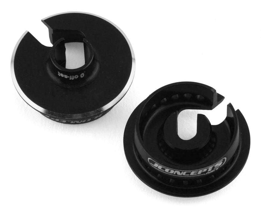 JConcepts Team Associated Fin Aluminum 13mm Shock Spring Cups (Black)