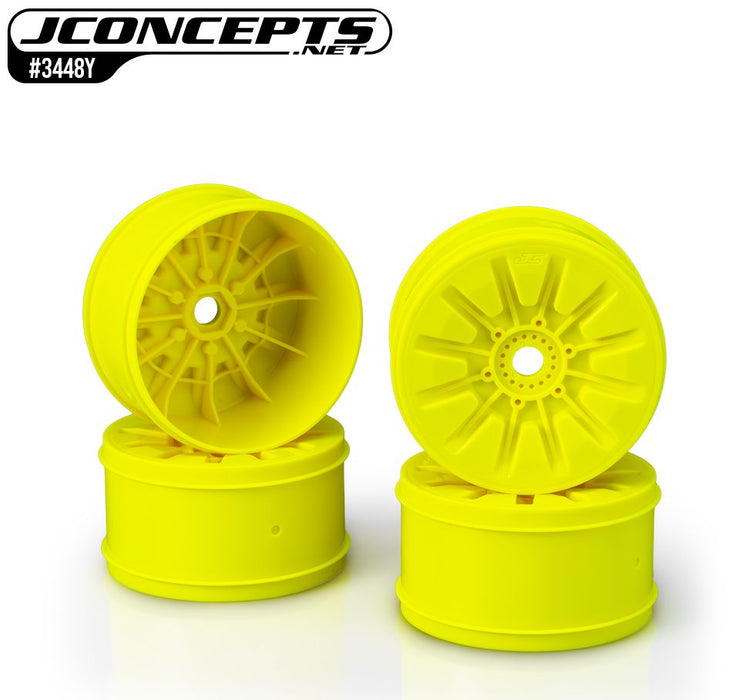 JConcepts Pioneer - 1/8th truck wheel, 4.0" - yellow, 4pc