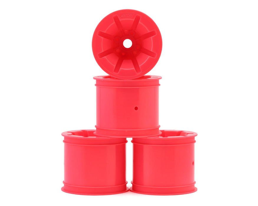 JConcepts RC10T Pioneer 2.2 Bearing Front Wheels (Pink) (4)