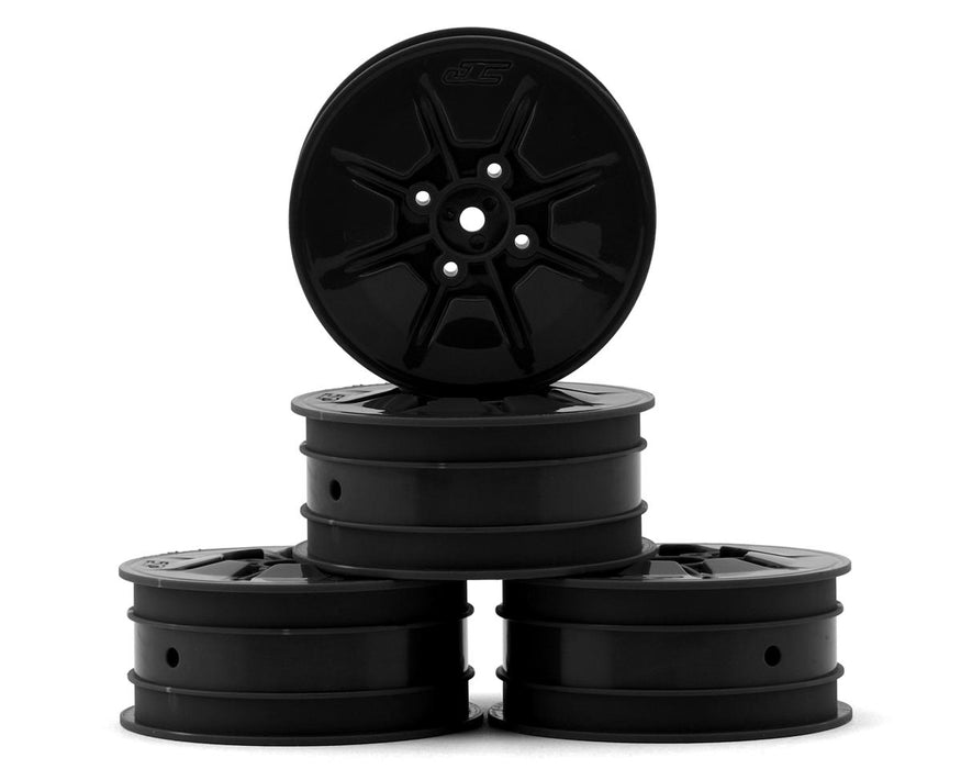 JConcepts Pioneer 2.2 4WD Front Buggy Wheels (Black) (4) (22X-4, XB4, B74.1)