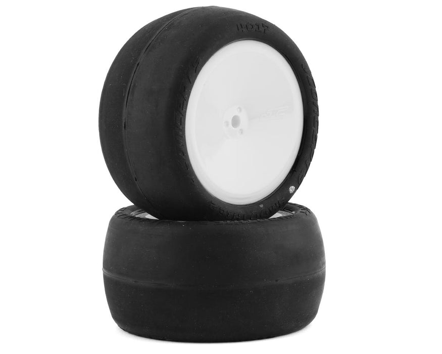 JConcepts Smoothie 2 2.2" Pre-Mounted Rear Buggy Tires (White) (2) (Silver)