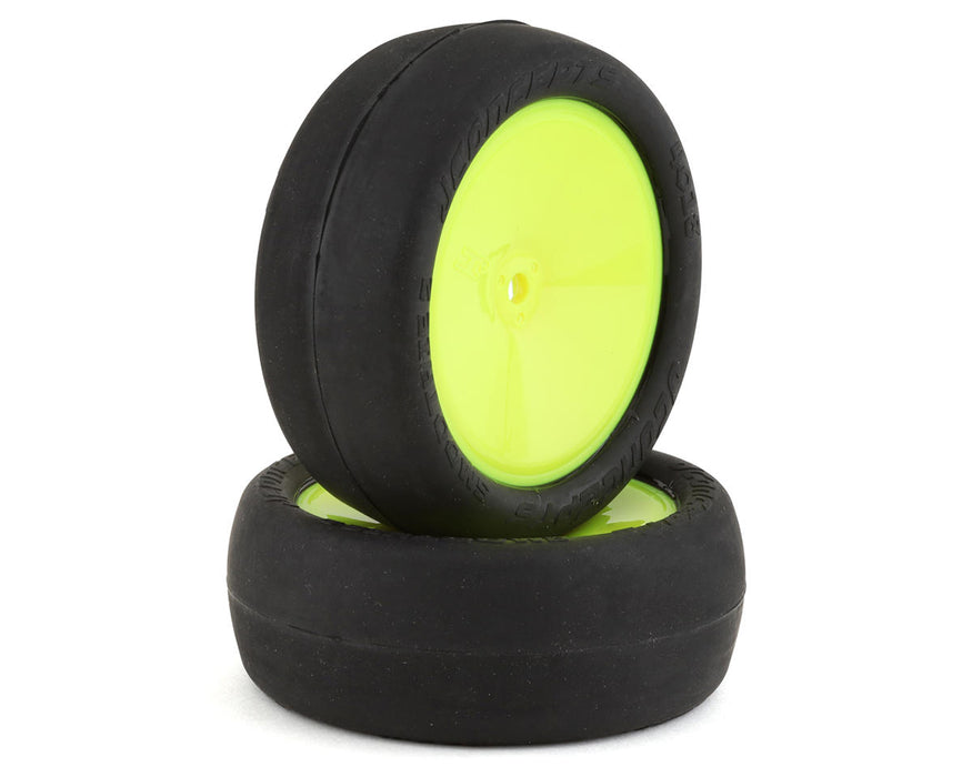 JConcepts Smoothie 2 2.2" Pre-Mounted 2WD Front Buggy Tires (Yellow) (2)