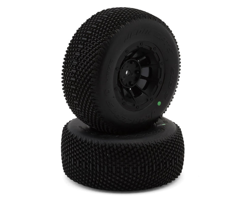 JConcepts Subcultures 2 Pre-Mounted Off-Road Tires (2) (Slash Rear) (Green)
