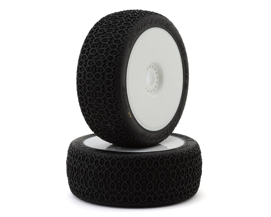 JConcepts Dirt Web 2 Pre-Mounted 1/8 Buggy Tires (2) (White) (G2 - Medium)
