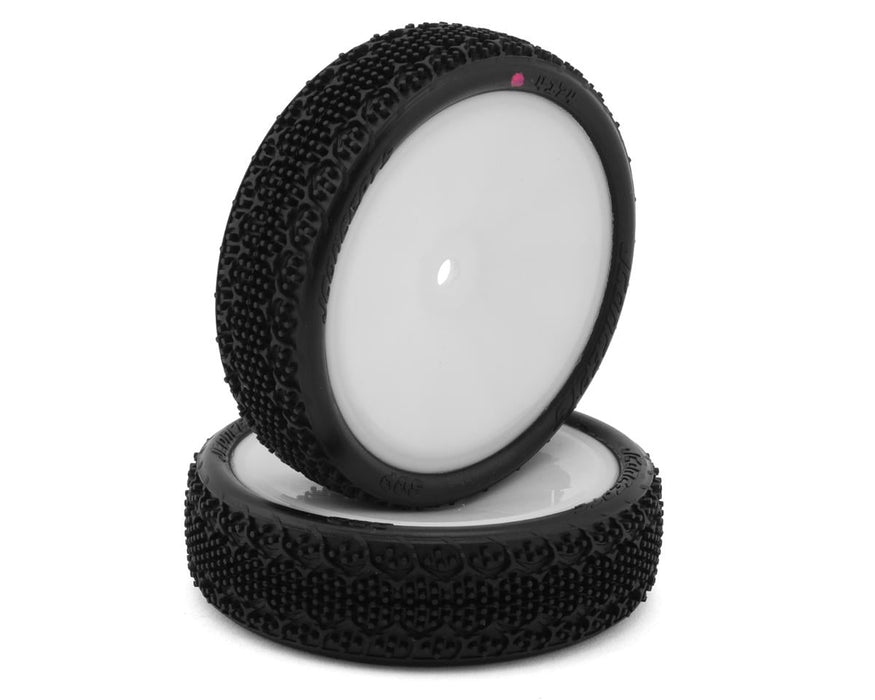 JConcepts 3DP 2.2" Pre-Mounted 2WD Front Buggy Carpet Tires (White) (2) (Pink)