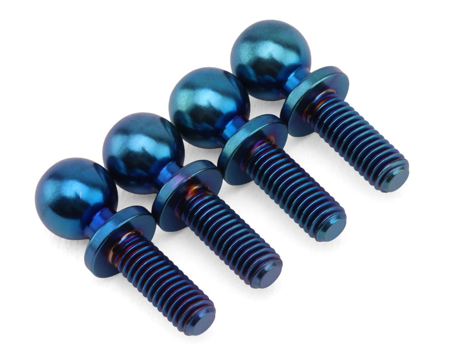 JConcepts 5.5mm Revolved Titanium Ball Studs (Blue) (4) (8mm)