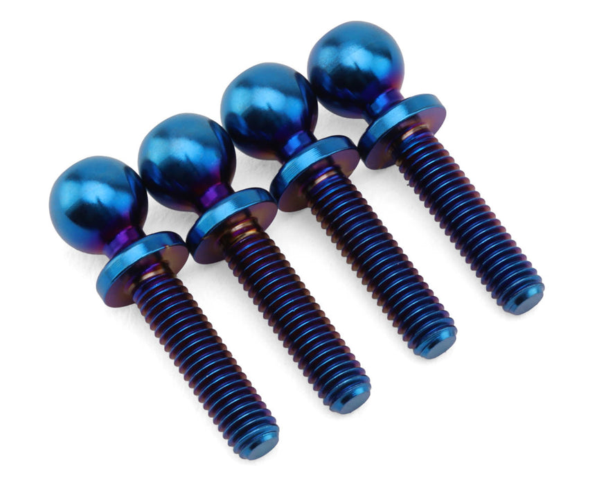 JConcepts 5.5mm Revolved Titanium Ball Studs (Blue) (4) (12mm)