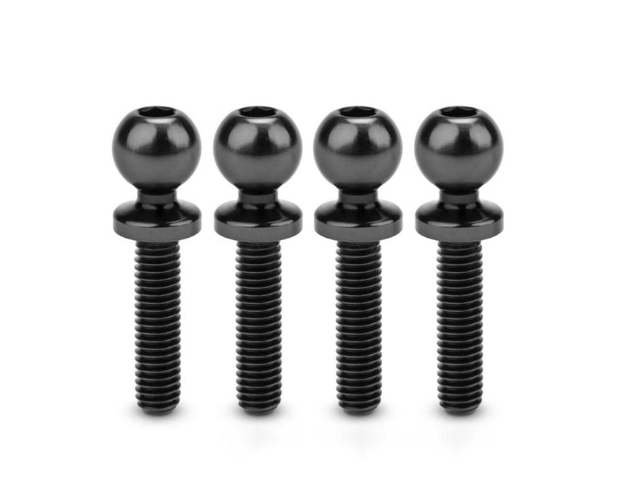 JConcepts 5.5mm Revolved Titanium Ball Studs (Black) (4) (12mm)