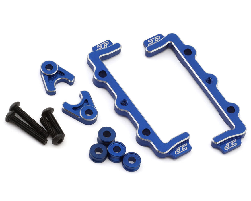 JConcepts Associated RC10B7/RC10B7D Aluminum Battery Hold Down Set (Blue)
