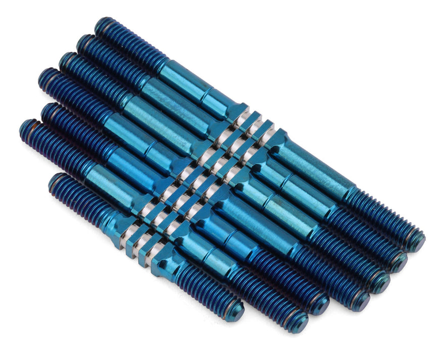 JConcepts Schumacher Cat PB Fin Titanium Turnbuckle Set (Blue)