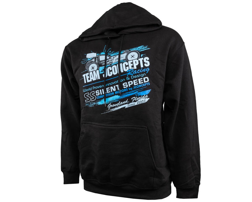 JConcepts Retro 3-Blue Pullover Hoodie Sweatshirt (Black) (M)