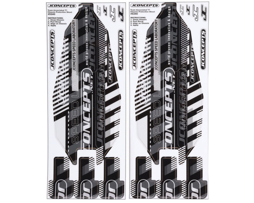 JConcepts Team Associated RC10T7 Pre-Cut Chassis Protective Sheets (2)