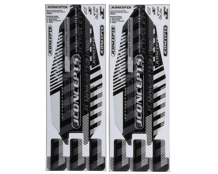 JConcepts Team Associated RC10SC7 Pre-Cut Chassis Protective Sheets (2)