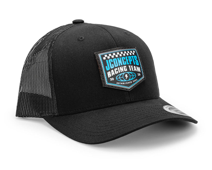 JConcepts 2026 Reload Snapback Round Bill Hat (Black) (One Size Fits Most)