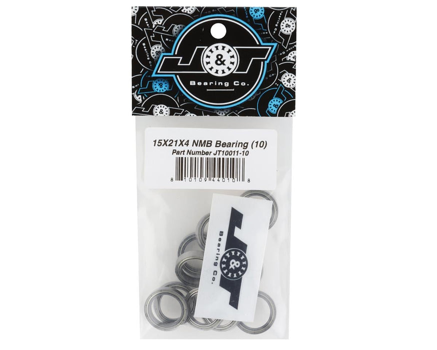 J&T Bearing Co. 15x21x4mm NMB Bearing (10)