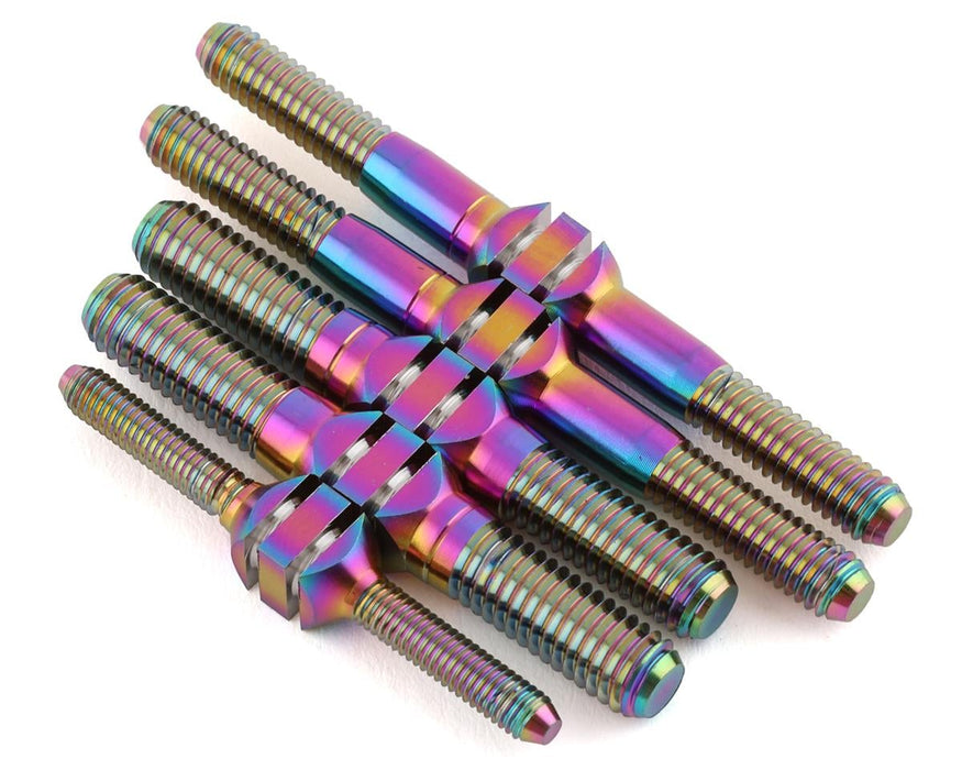 J&T Bearing Co. Mugen MBX8/MBX8R Titanium "Milled" Turnbuckle Kit (Oil Slick)