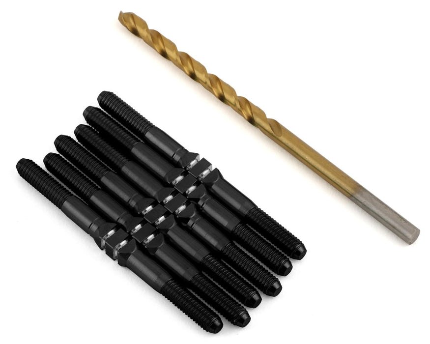 J&T Bearing Co. Associated B6.4/B7 Titanium "Milled" XD Turnbuckle Kit (Black)
