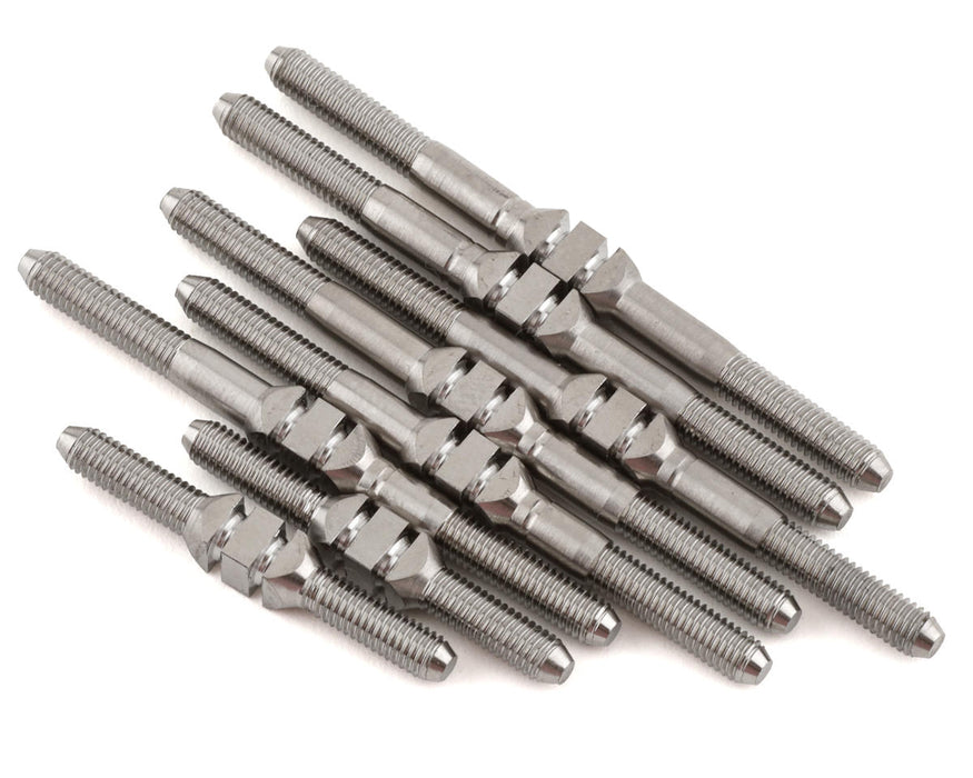 J&T Bearing Co. Associated DR10 Titanium "Milled" XD Turnbuckle Kit (Natural)