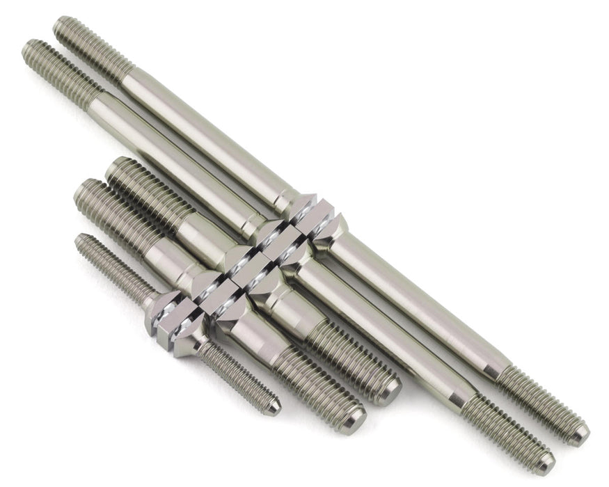 J&T Bearing Co. Mugen MBX8T/MBX8TR Titanium "Milled" Turnbuckle Kit (Natural)