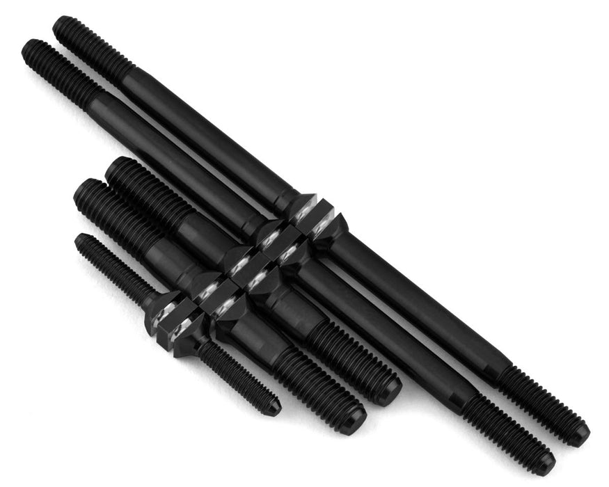 J&T Bearing Co. Mugen MBX8T/MBX8TR Titanium "Milled" Turnbuckle Kit (Black)