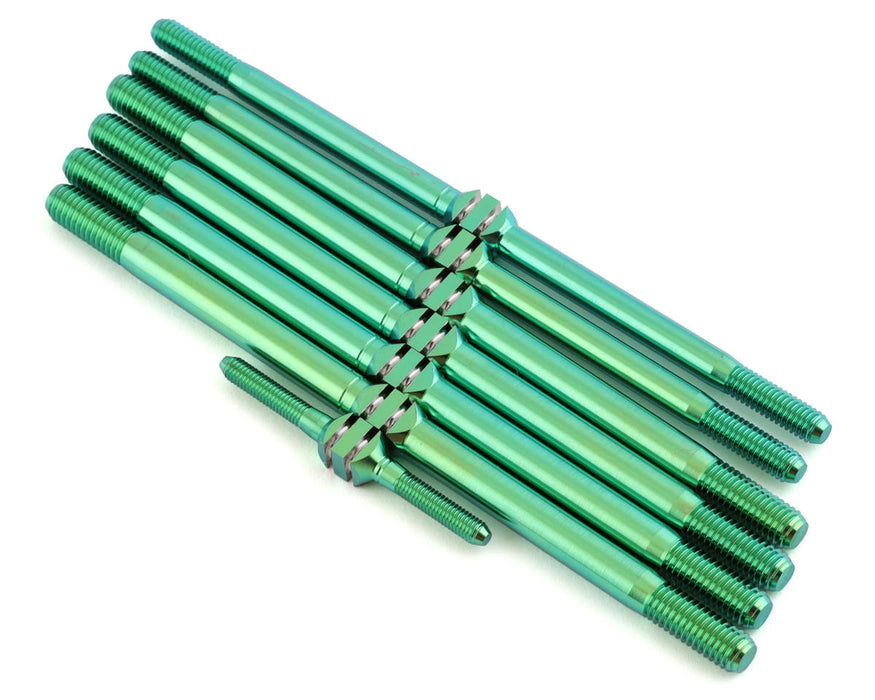 J&T Bearing Co. Tekno NT48/ET48 2.0 Titanium "Milled" Turnbuckle Kit (Green)