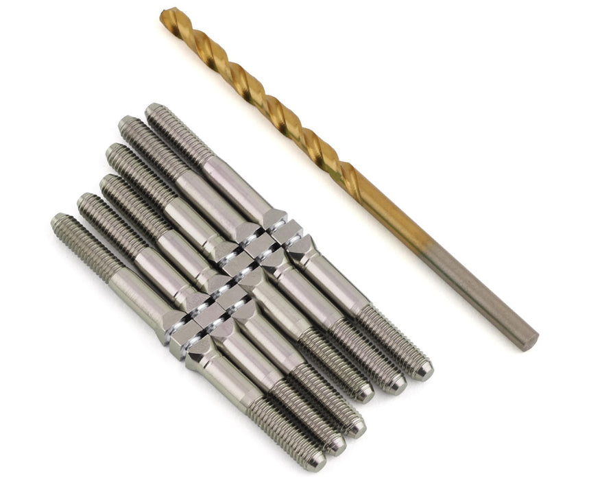 J&T Bearing Co. TLR 22 5.0 Titanium "Milled" XD Turnbuckle Kit (Natural)