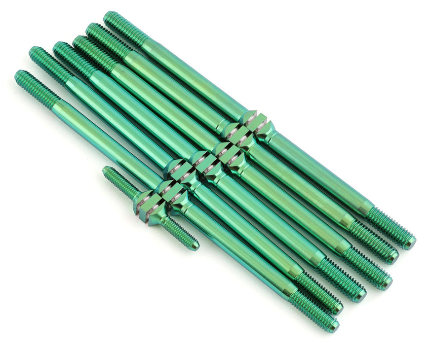 J&T Bearing Co. TLR 8IGHT-XT Titanium "Milled" Turnbuckle (Green)