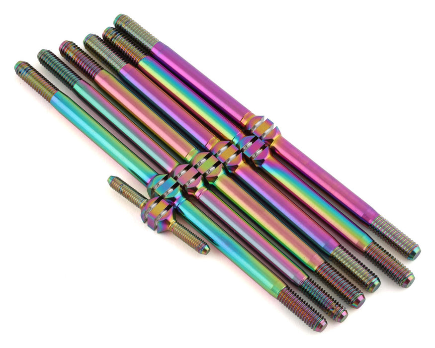 J&T Bearing Co. TLR 8IGHT-XT Titanium "Milled" Turnbuckle (Oil Slick)
