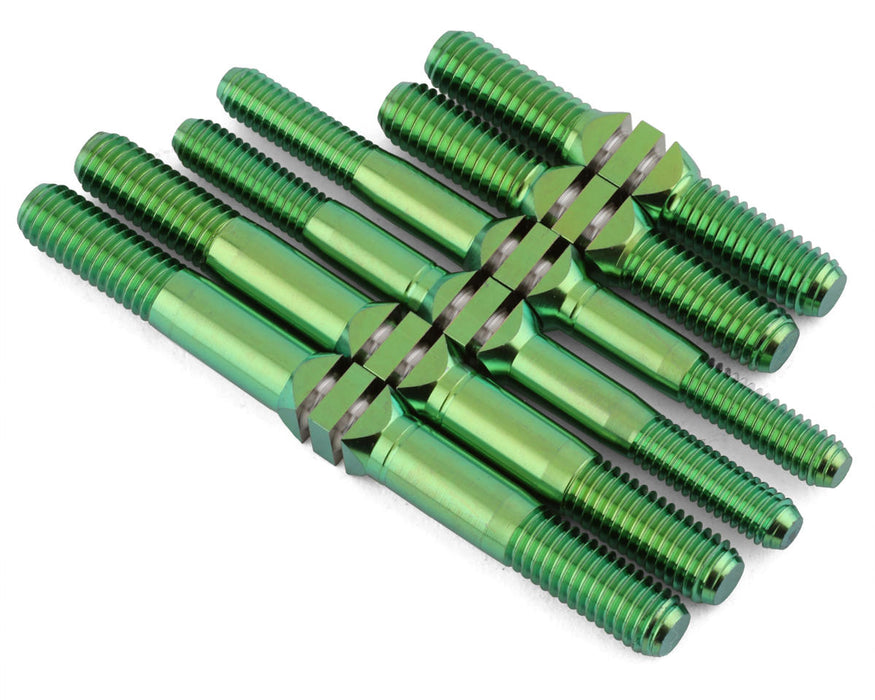 J&T Bearing Co. HB D8 Worlds Spec Titanium "Milled'' Turnbuckle Kit (Green)