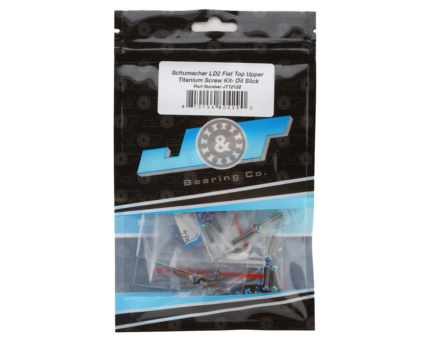 J&T Bearing Co. Schumacher LD2 Flat Top Upper Titanium Screw Kit (Oil Slick)