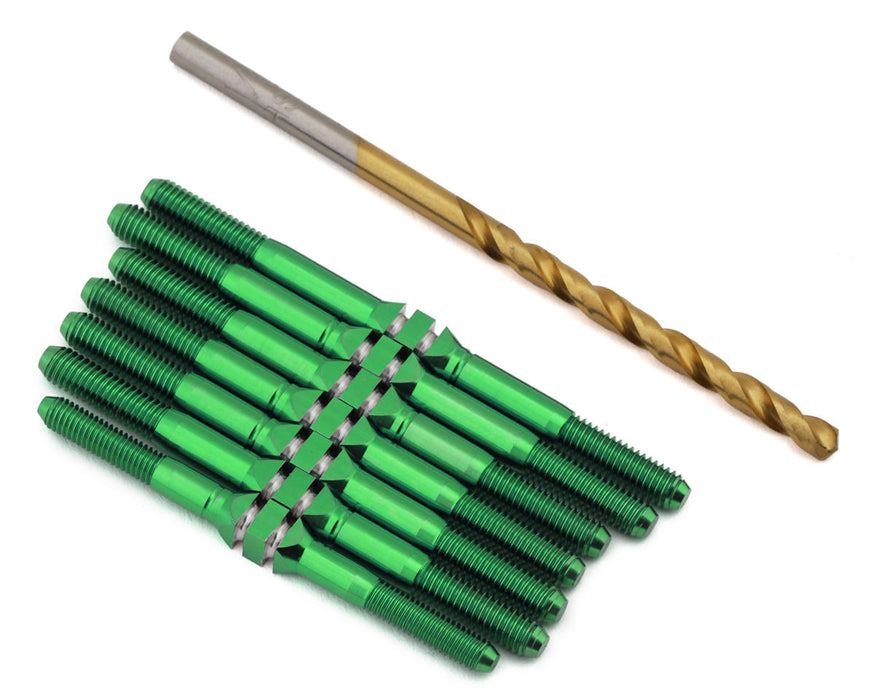 J&T Bearing Co. XRAY XB4 '25 Titanium "Milled'' XD Turnbuckles (Green)