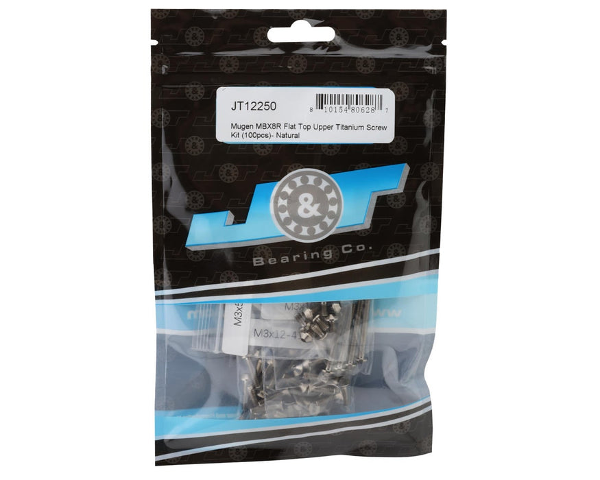 J&T Bearing Co. Mugen MBX8R Flat Top Upper Titanium Screw Kit