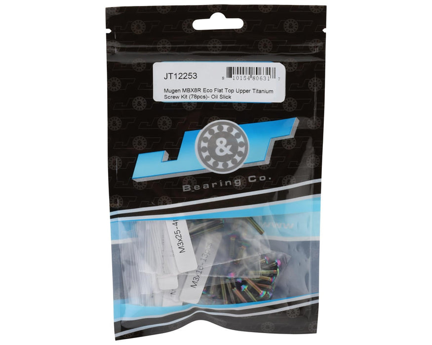 J&T Bearing Co. Mugen MBX8R Eco Flat Top Upper Titanium Screw Kit