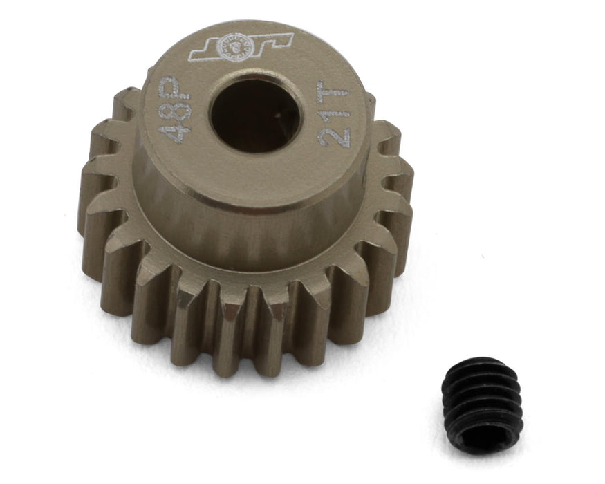 J&T Bearing Co. Lightweight Hard Anodized 48P Aluminum Pinion Gear (21T)