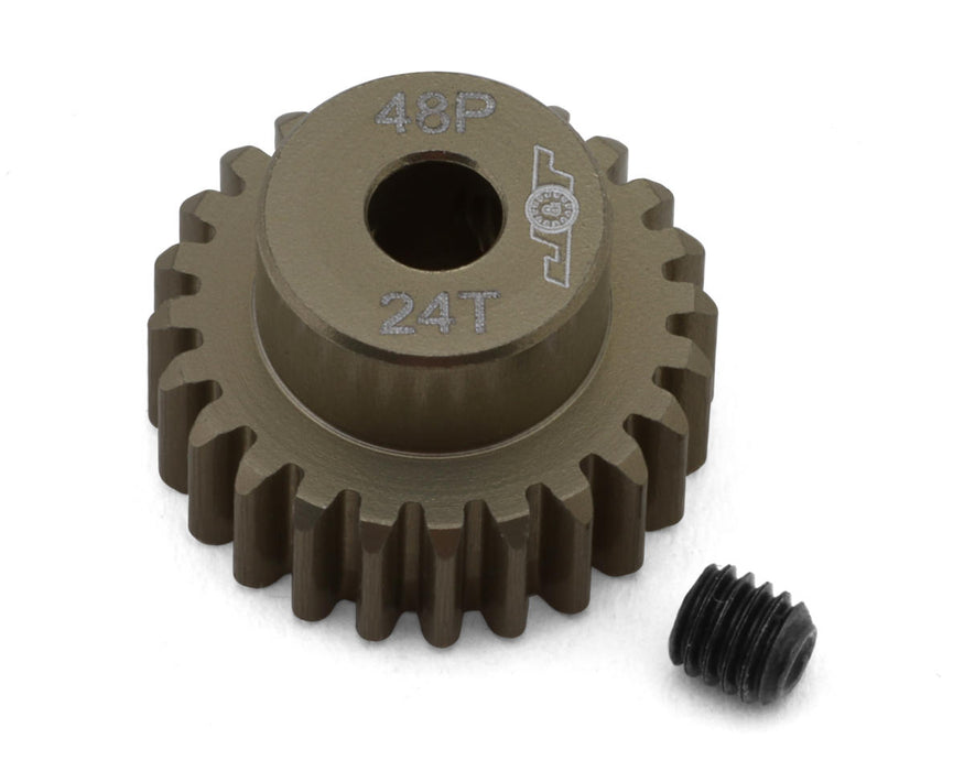 J&T Bearing Co. Lightweight Hard Anodized 48P Aluminum Pinion Gear (24T)