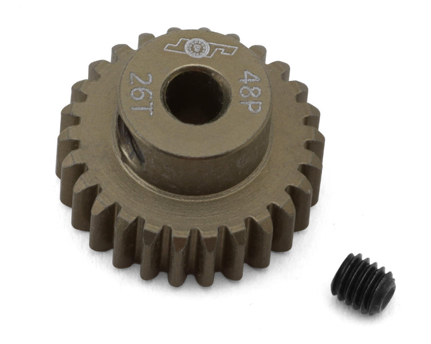J&T Bearing Co. Lightweight Hard Anodized 48P Aluminum Pinion Gear (26T)