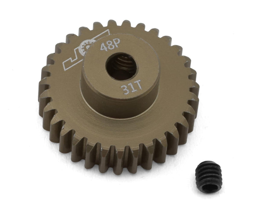 J&T Bearing Co. Lightweight Hard Anodized 48P Aluminum Pinion Gear (31T)