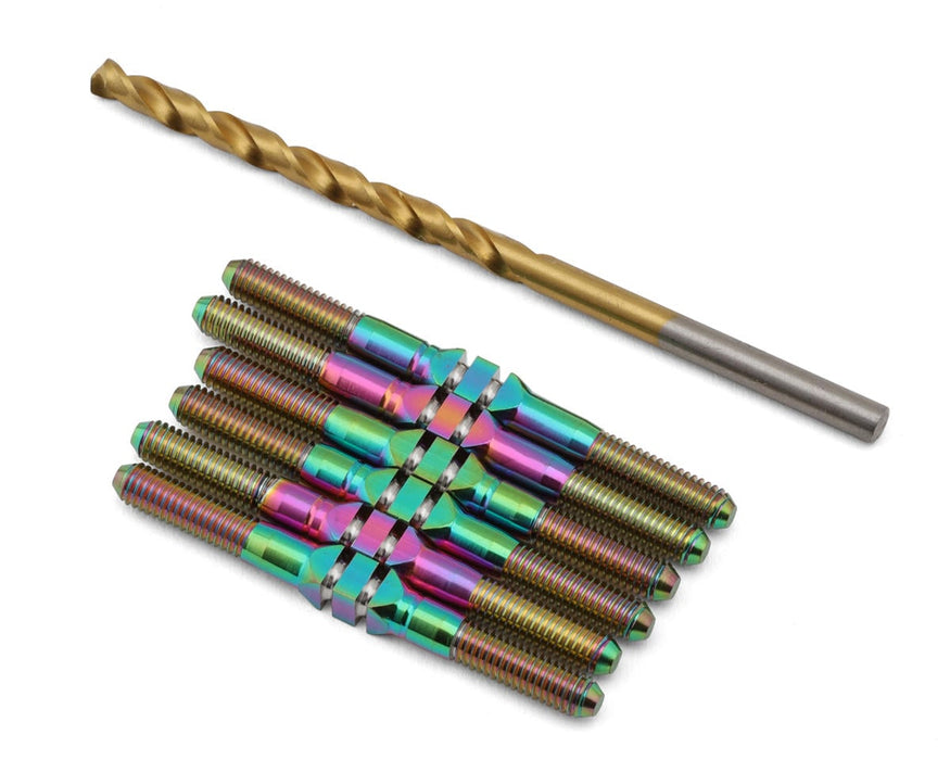 J&T Bearing Co. Associated B84 Titanium "Milled'' XD Turnbuckles (Oil Slick)