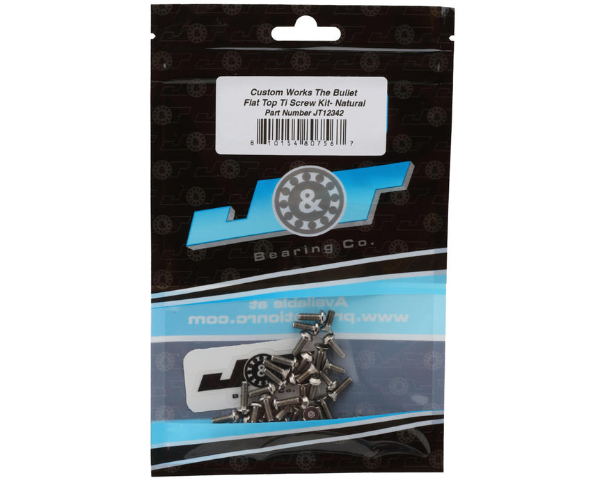 J&T Bearing Co. Custom Works Bullet Flat Top Titanium Screw Kit
