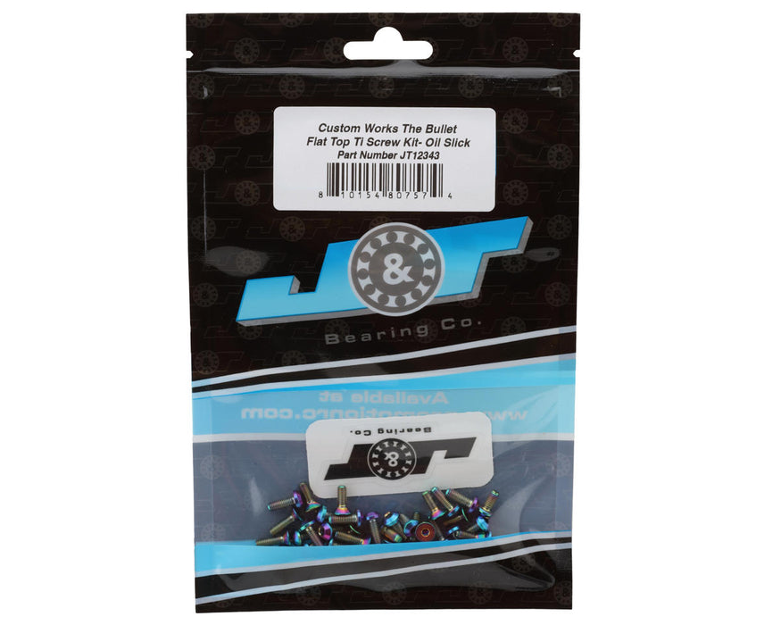 J&T Bearing Co. Custom Works Bullet Flat Top Titanium Screw Kit