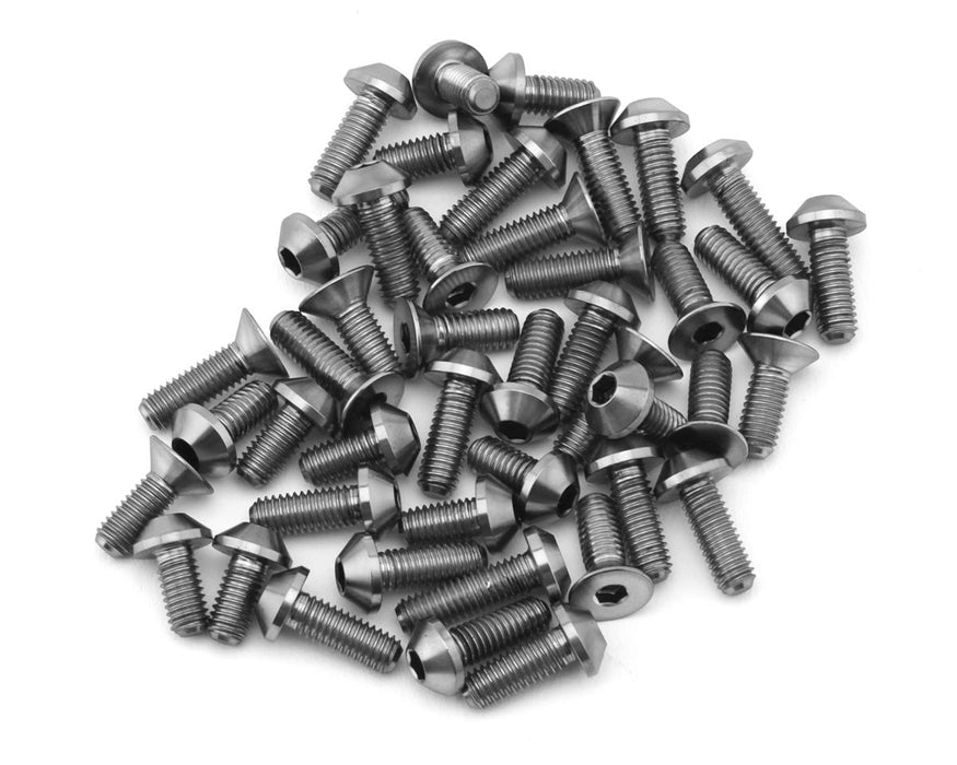 J&T Bearing Co. Custom Works Outlaw 5 Flat Top Titanium Screw Kit (Natural)