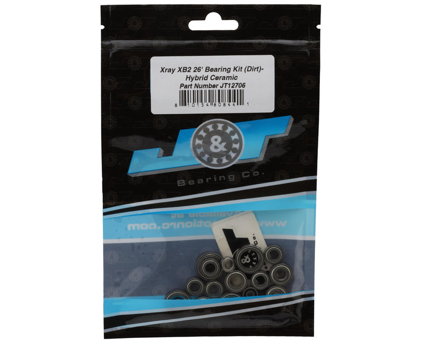 J&T Bearing Co. Xray XB2 26' Dirt Ball Bearings Kit (Hybrid Ceramic)